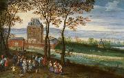Schloss Mariemont mit Erzherzog Albrecht und Isabella, Jan Brueghel